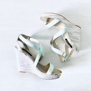 WHBM Divinity Green and Gold Wedges